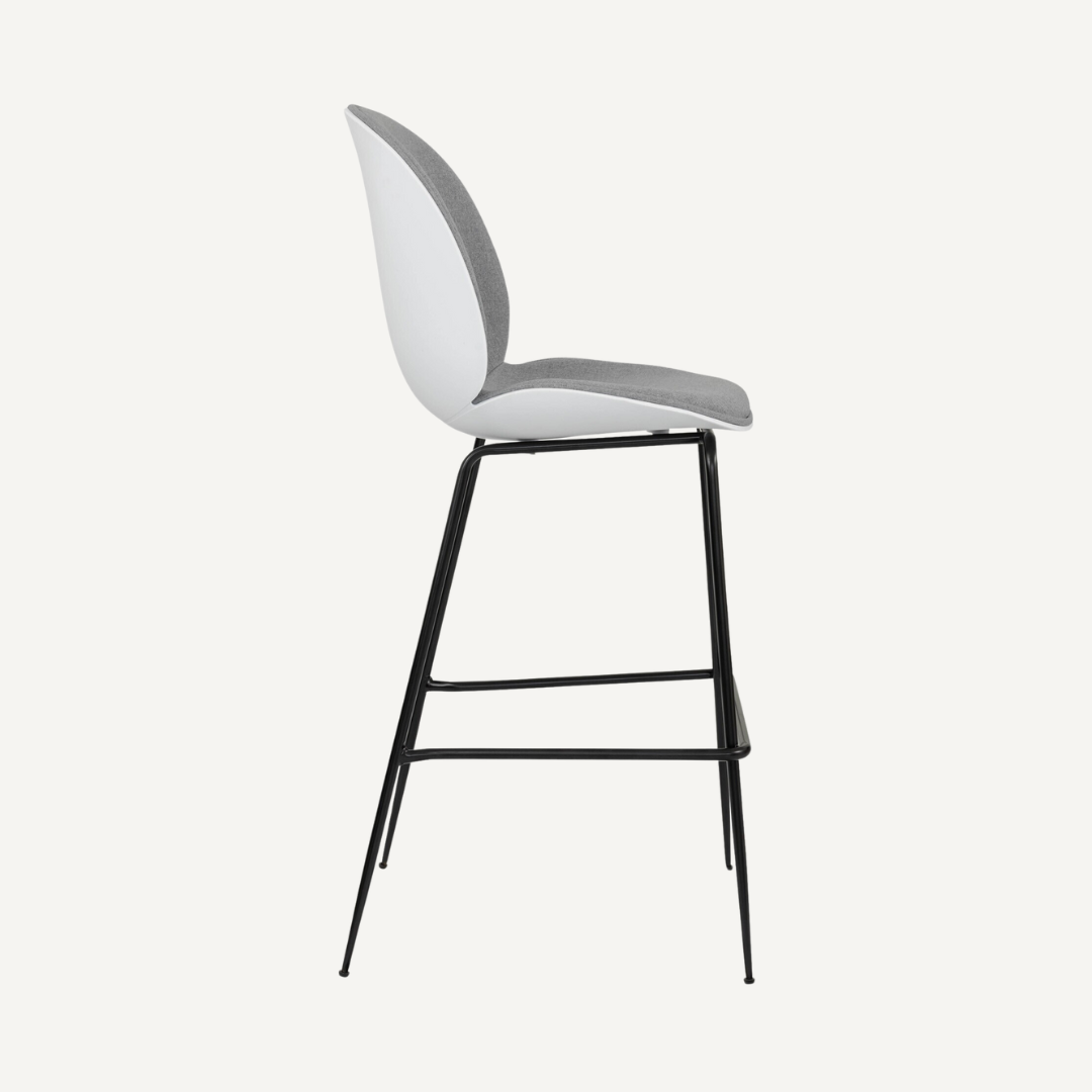 Chaise de bar plastique et tissu Bella- Diiiz