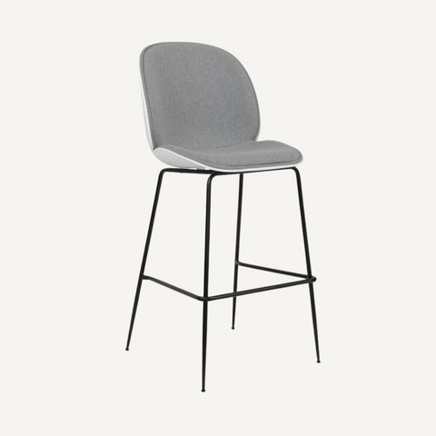 Chaise de bar plastique et tissu Bella- Diiiz