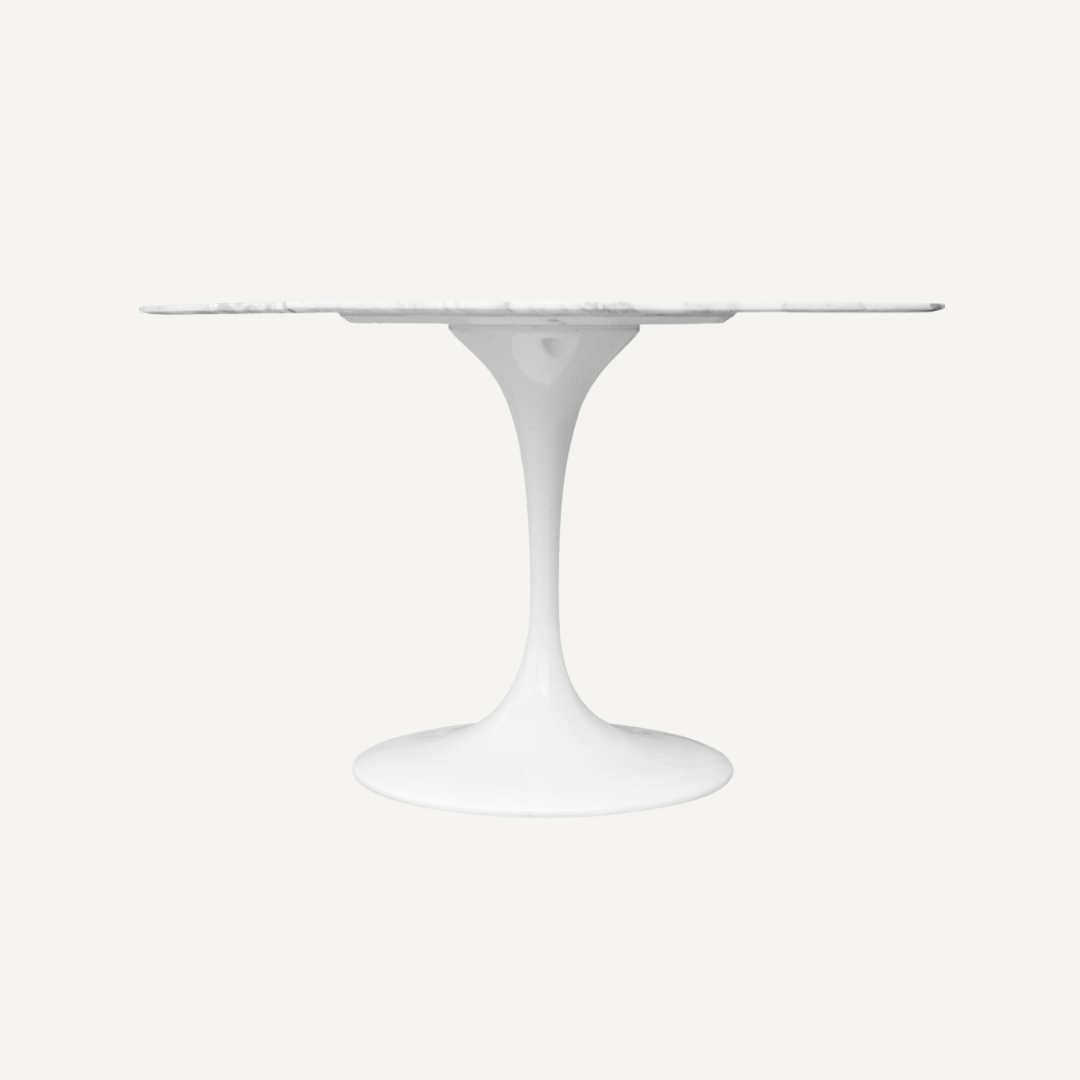 Table Tulipe ronde en marbre blanche ou noire