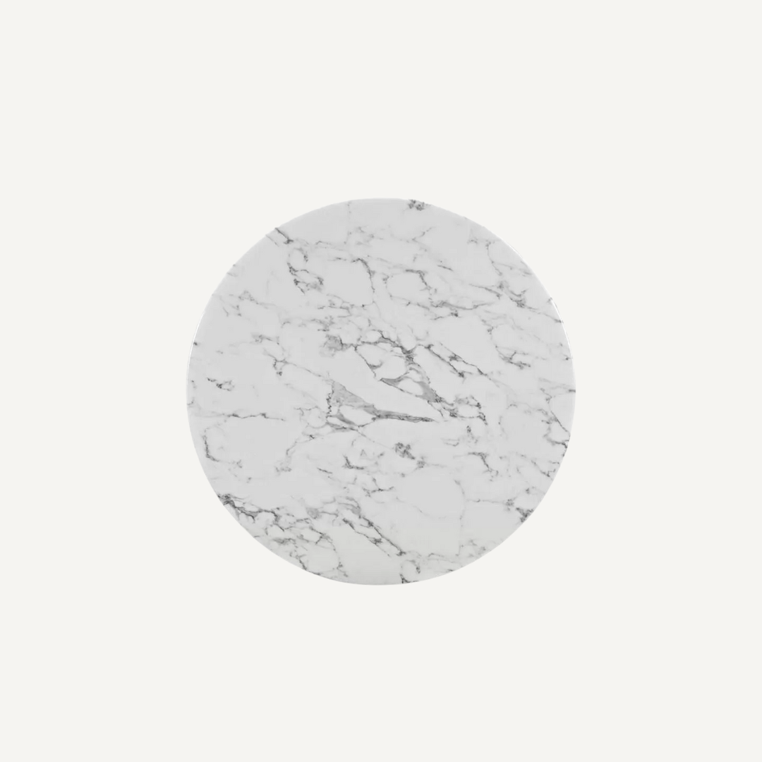 Table Tulipe ronde en marbre blanche ou noire