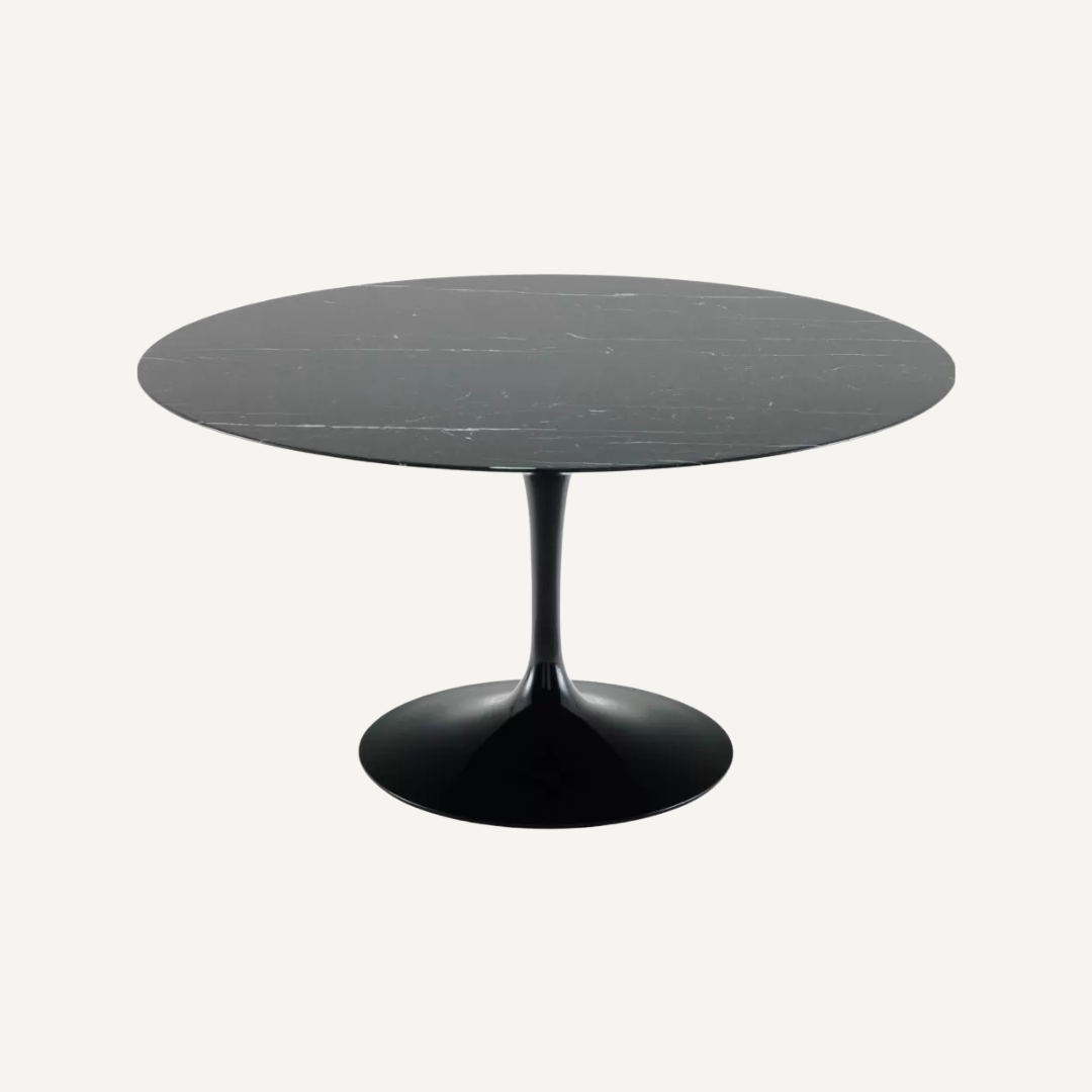 Table Tulipe ronde en marbre blanche ou noire