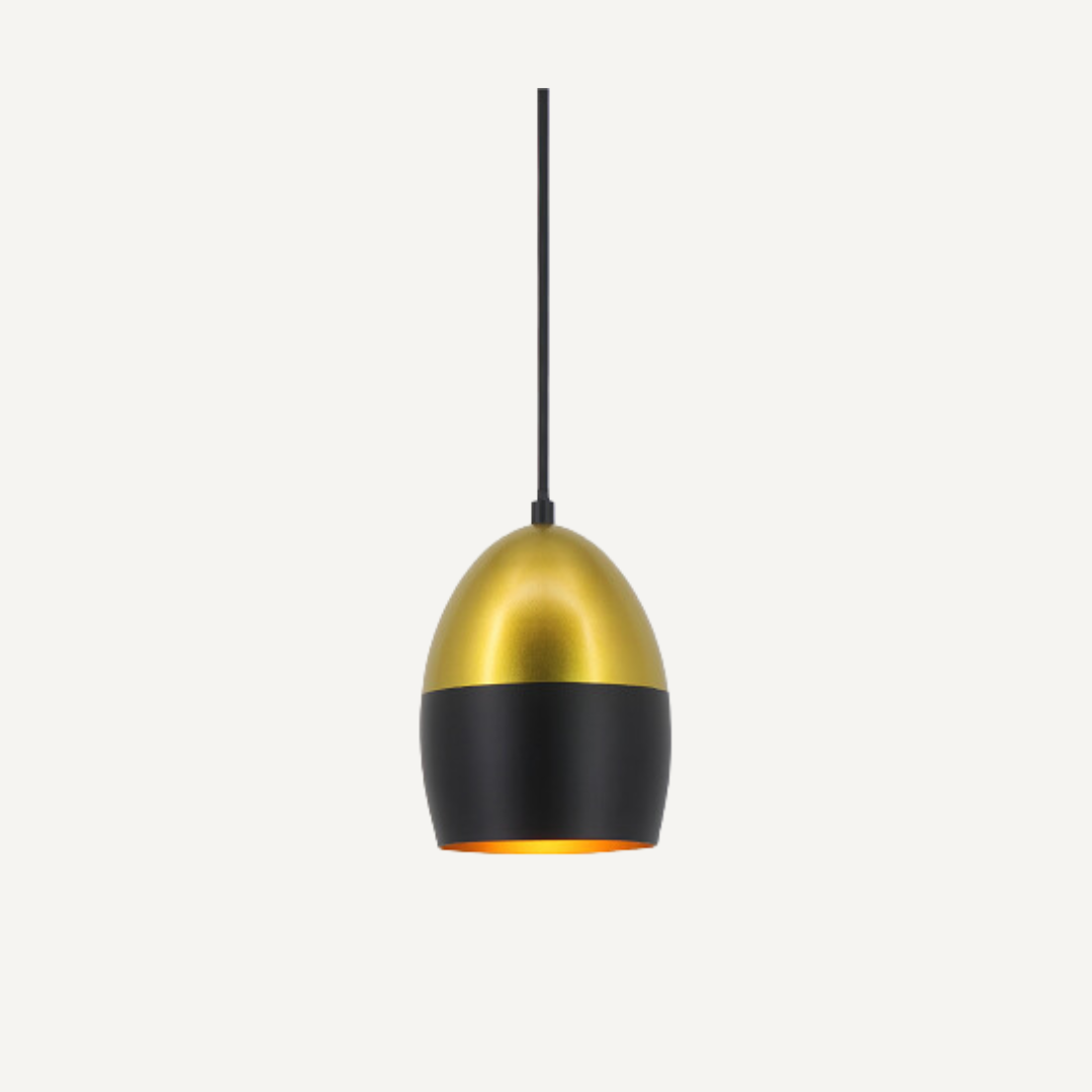 Suspension boule noire et doré