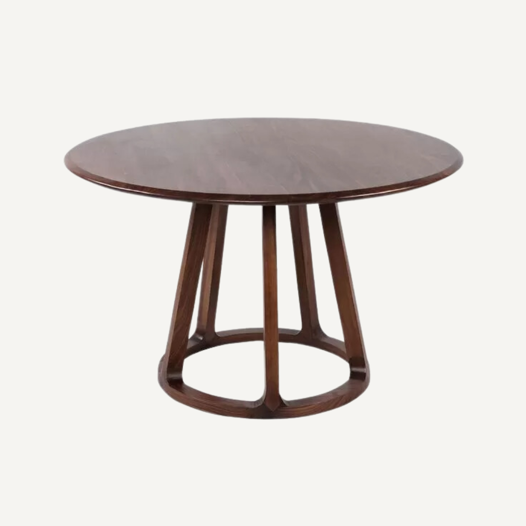 Japandi Massief Ronde Hout Tafel