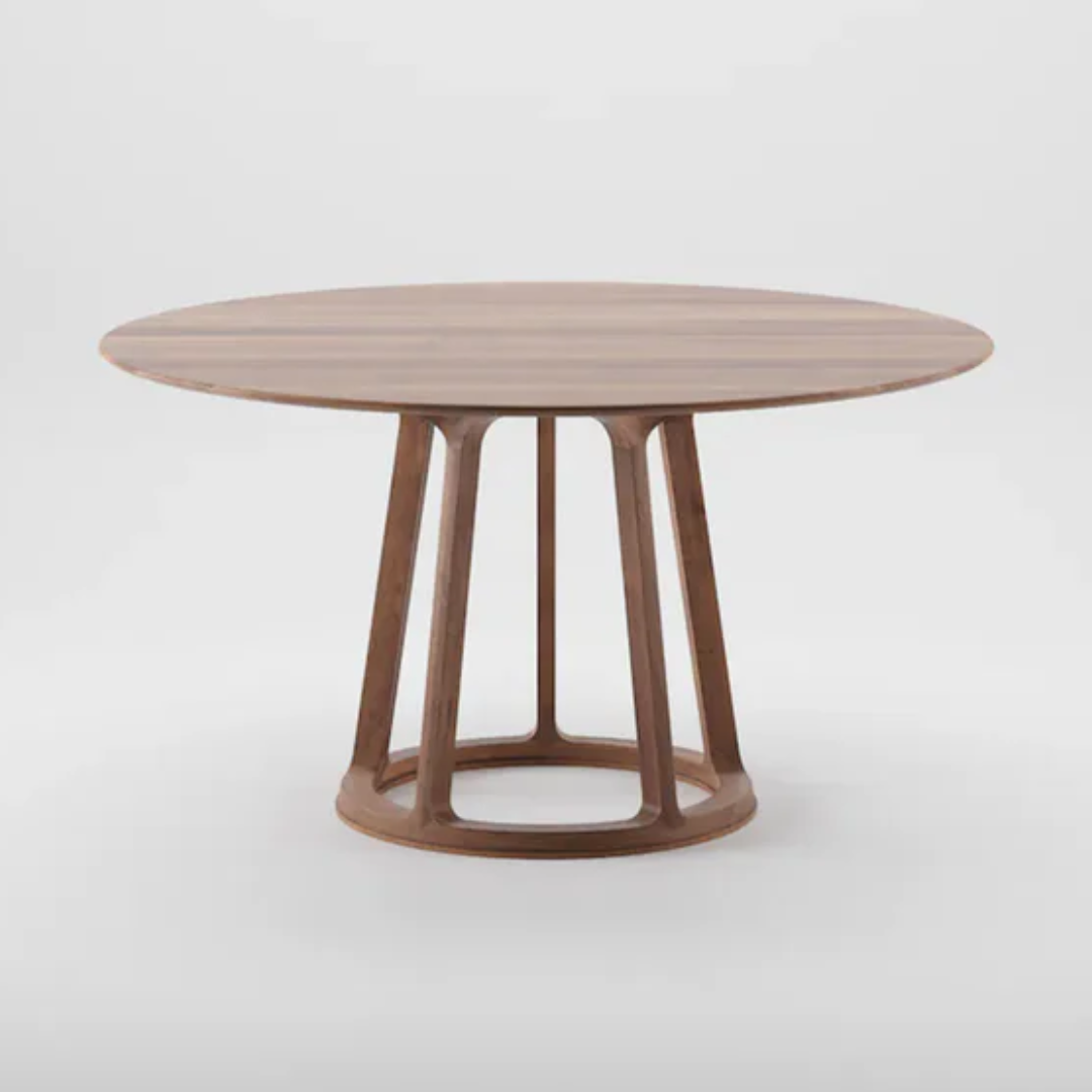 Japandi Massief Ronde Hout Tafel