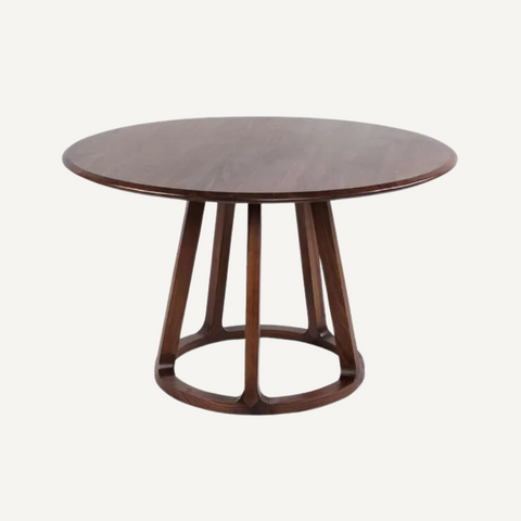 Japandi Massief Ronde Hout Tafel