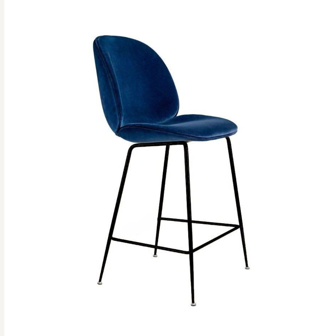Chaise de bar velours Bella