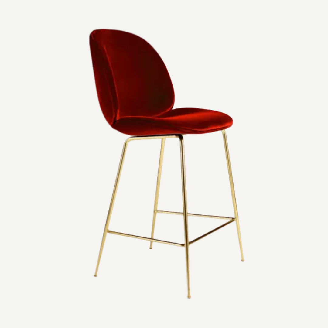Chaise de bar velours Bella