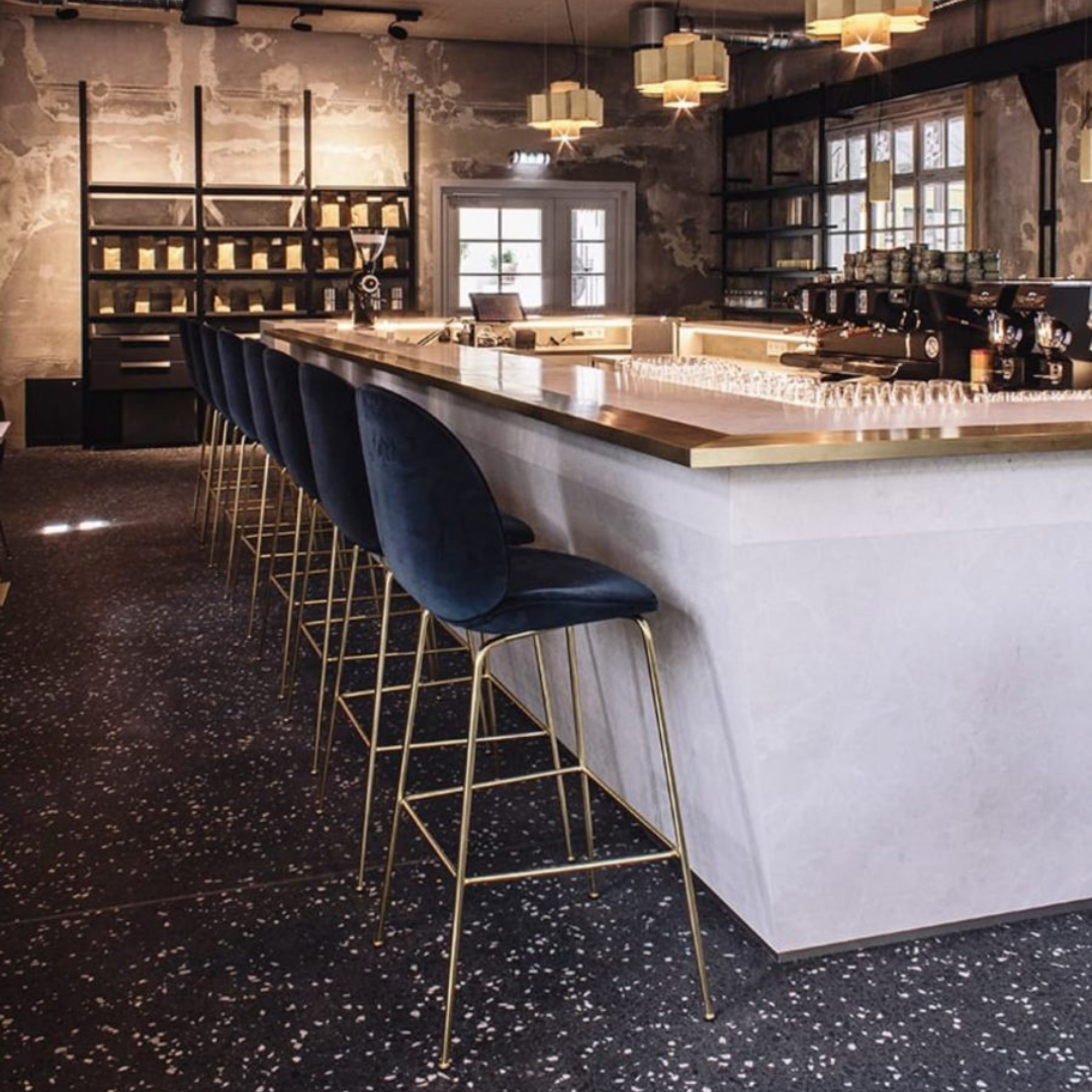 Chaise de bar velours Bella