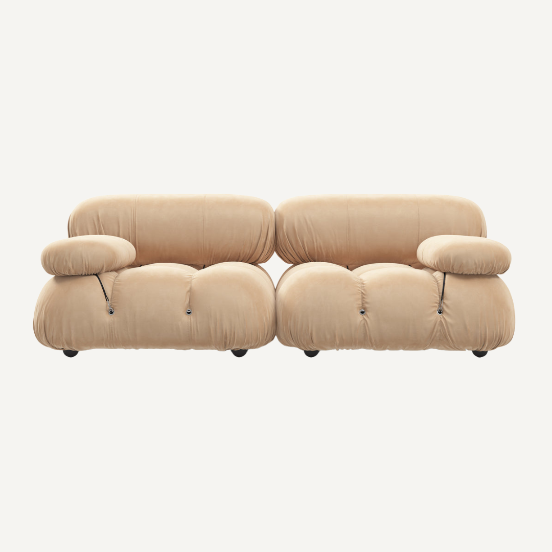 2-seater modular sofa with footrest - Camelia