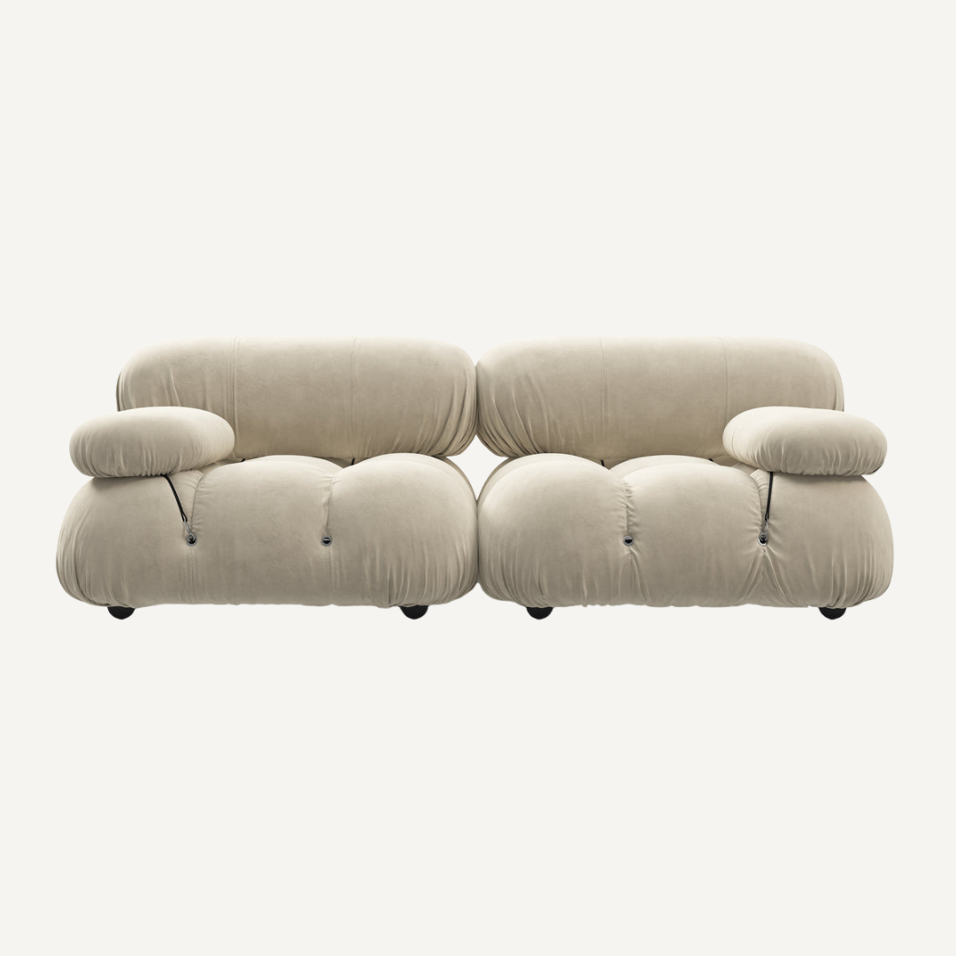 2-seater modular sofa with footrest - Camelia