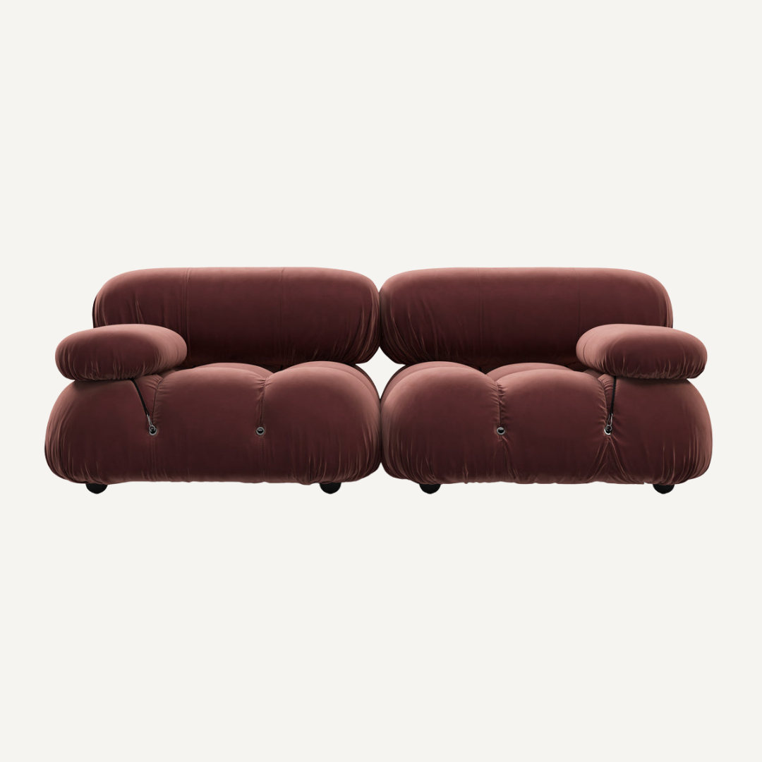 2-seater modular sofa with footrest - Camelia