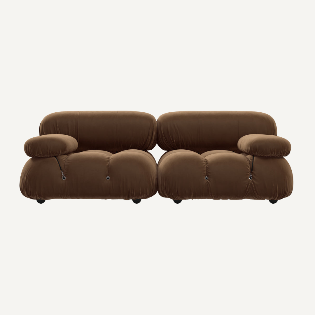 2-seater modular sofa with footrest - Camelia