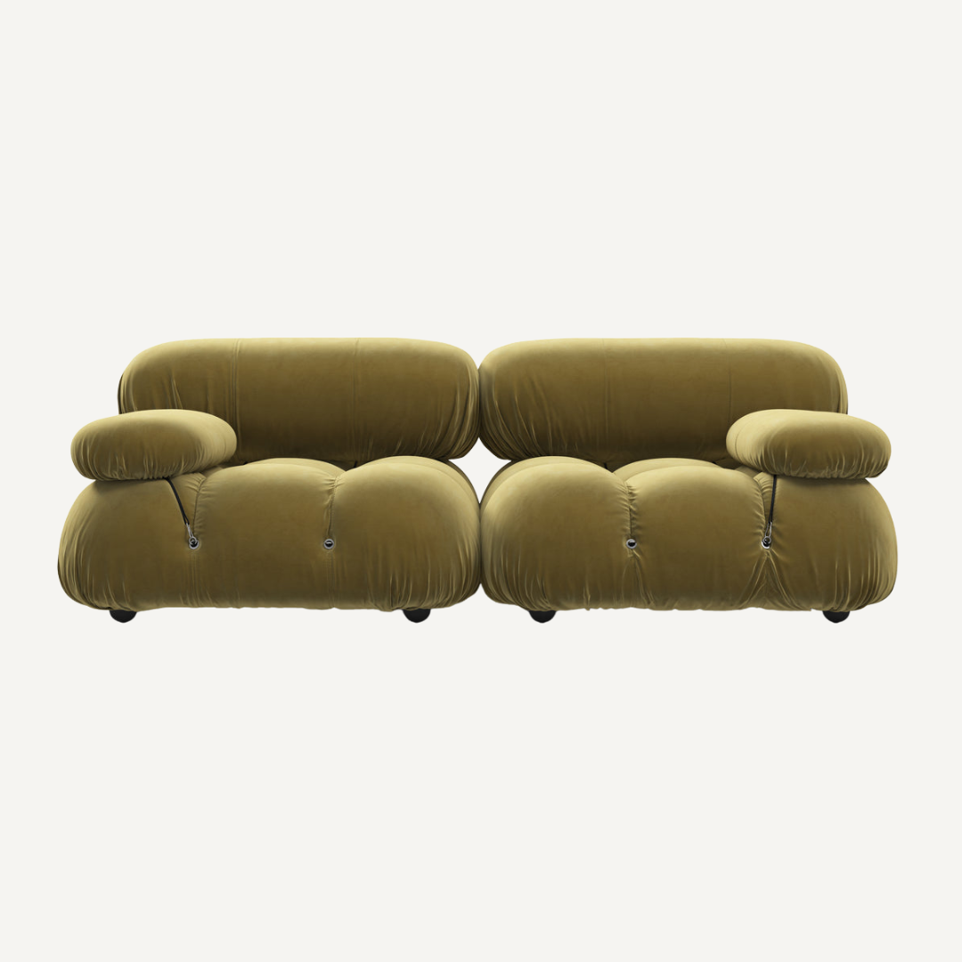 2-seater modular sofa with footrest - Camelia