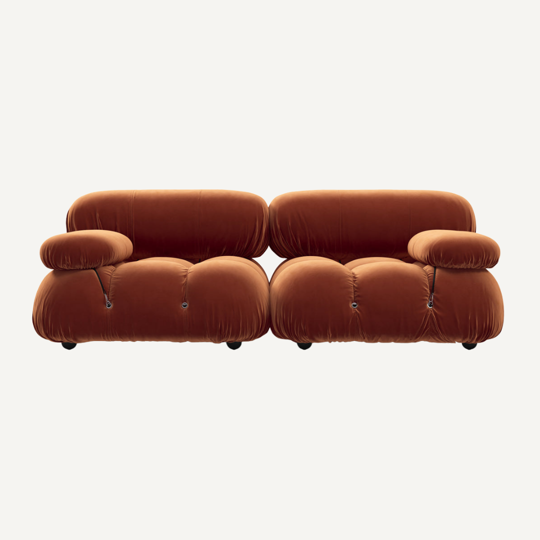 2-seater modular sofa with footrest - Camelia