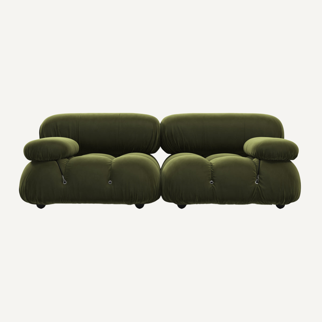2-seater modular sofa with footrest - Camelia