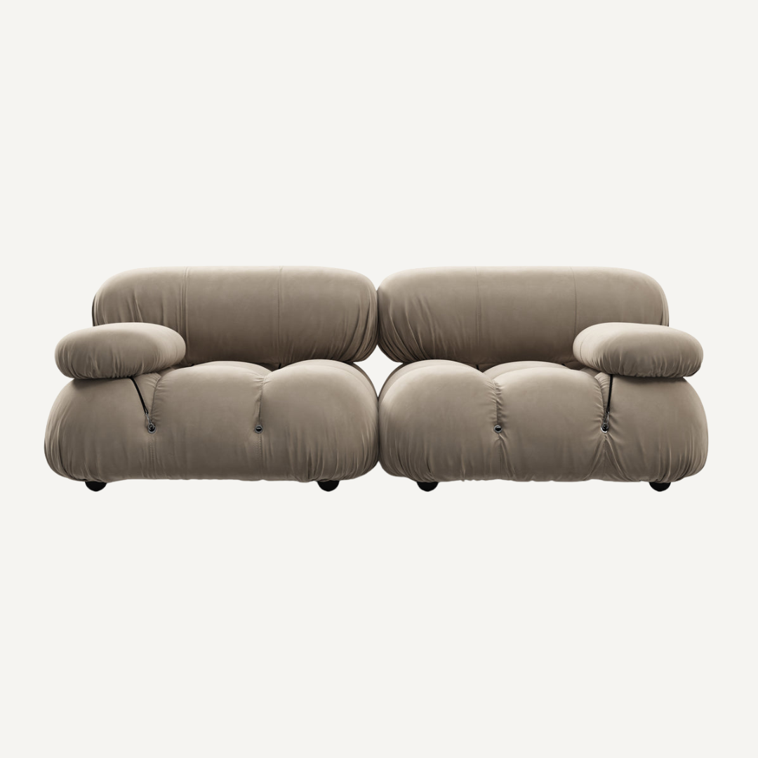 2-seater modular sofa with footrest - Camelia