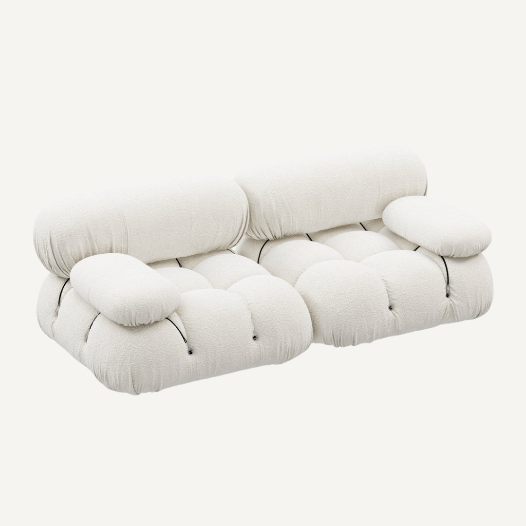 2-seater modular sofa with footrest - Camelia