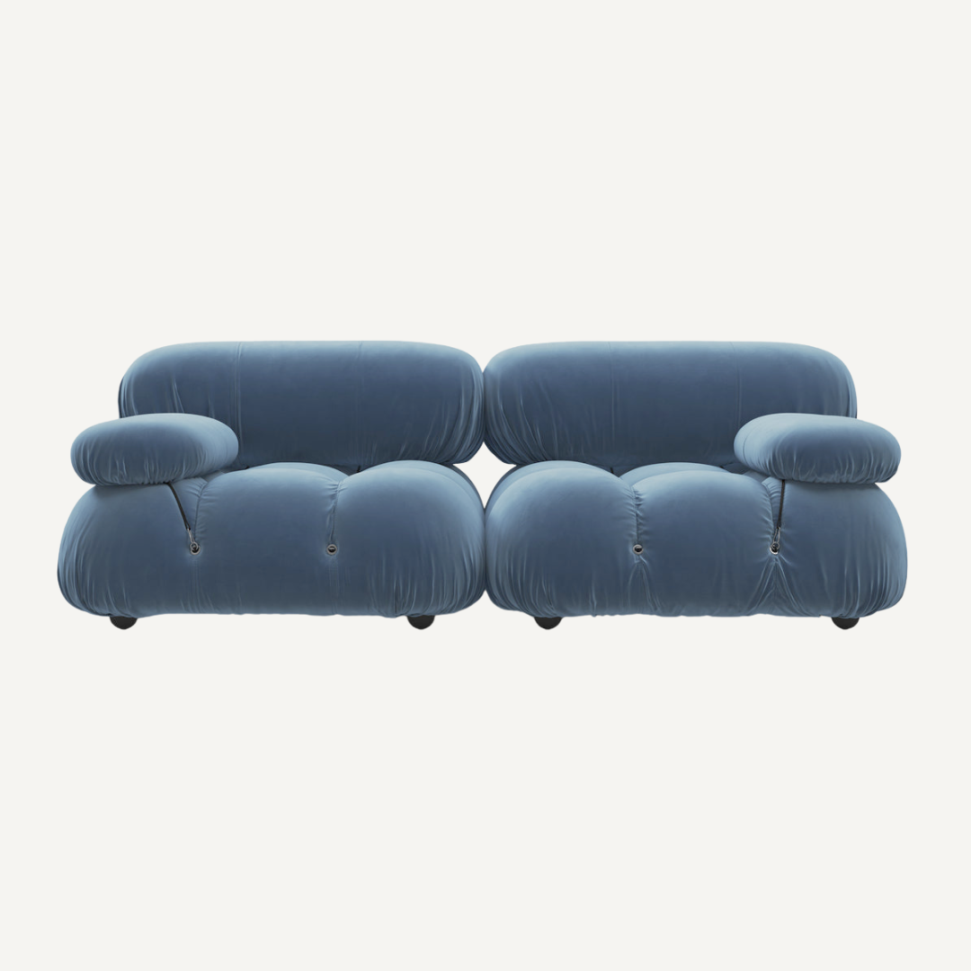 2-seater modular sofa with footrest - Camelia