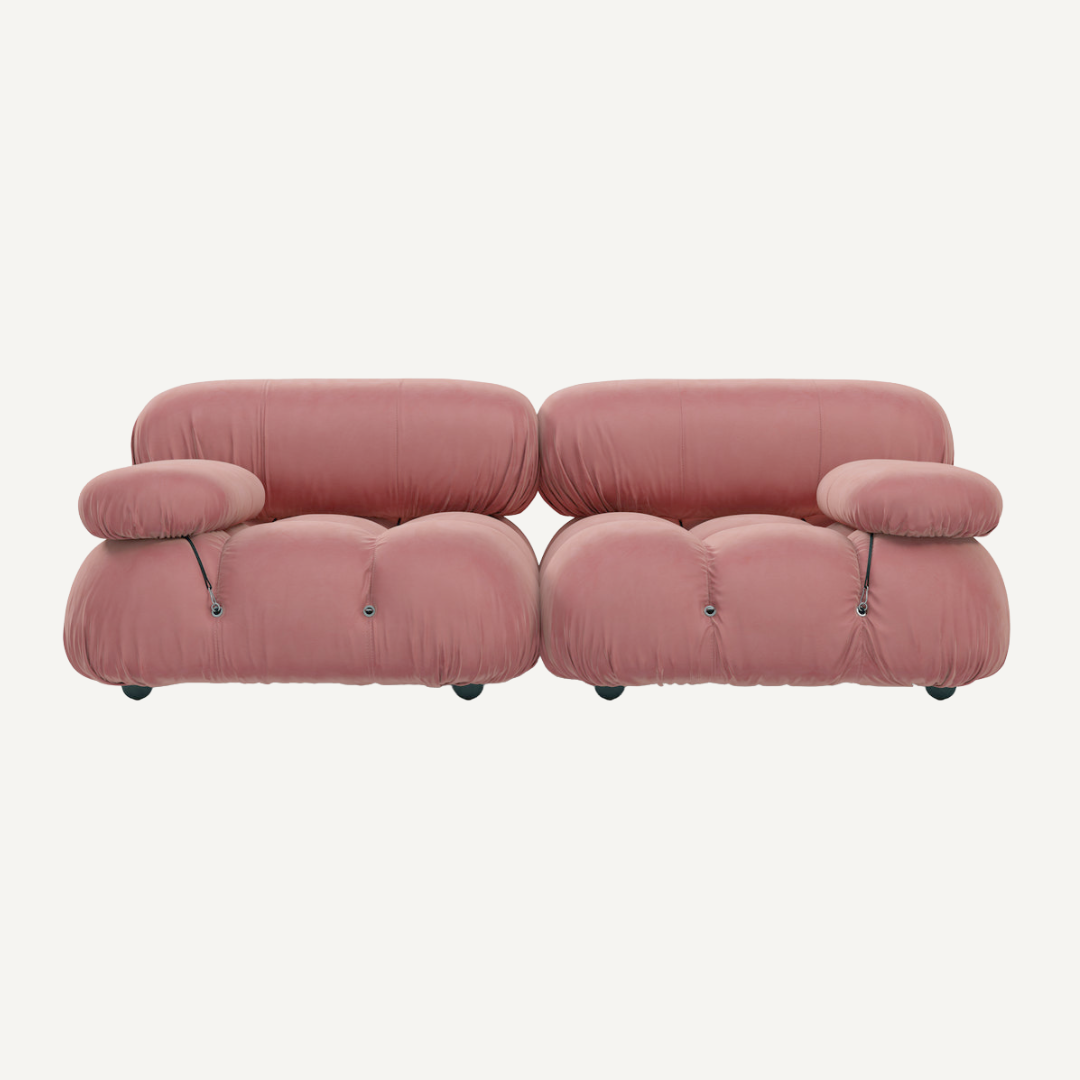 2-seater modular sofa with footrest - Camelia