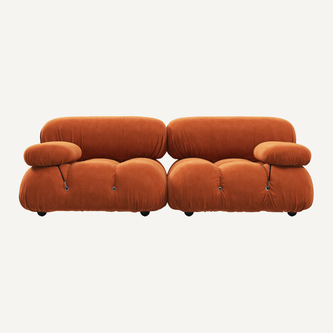 2-seater modular sofa with footrest - Camelia