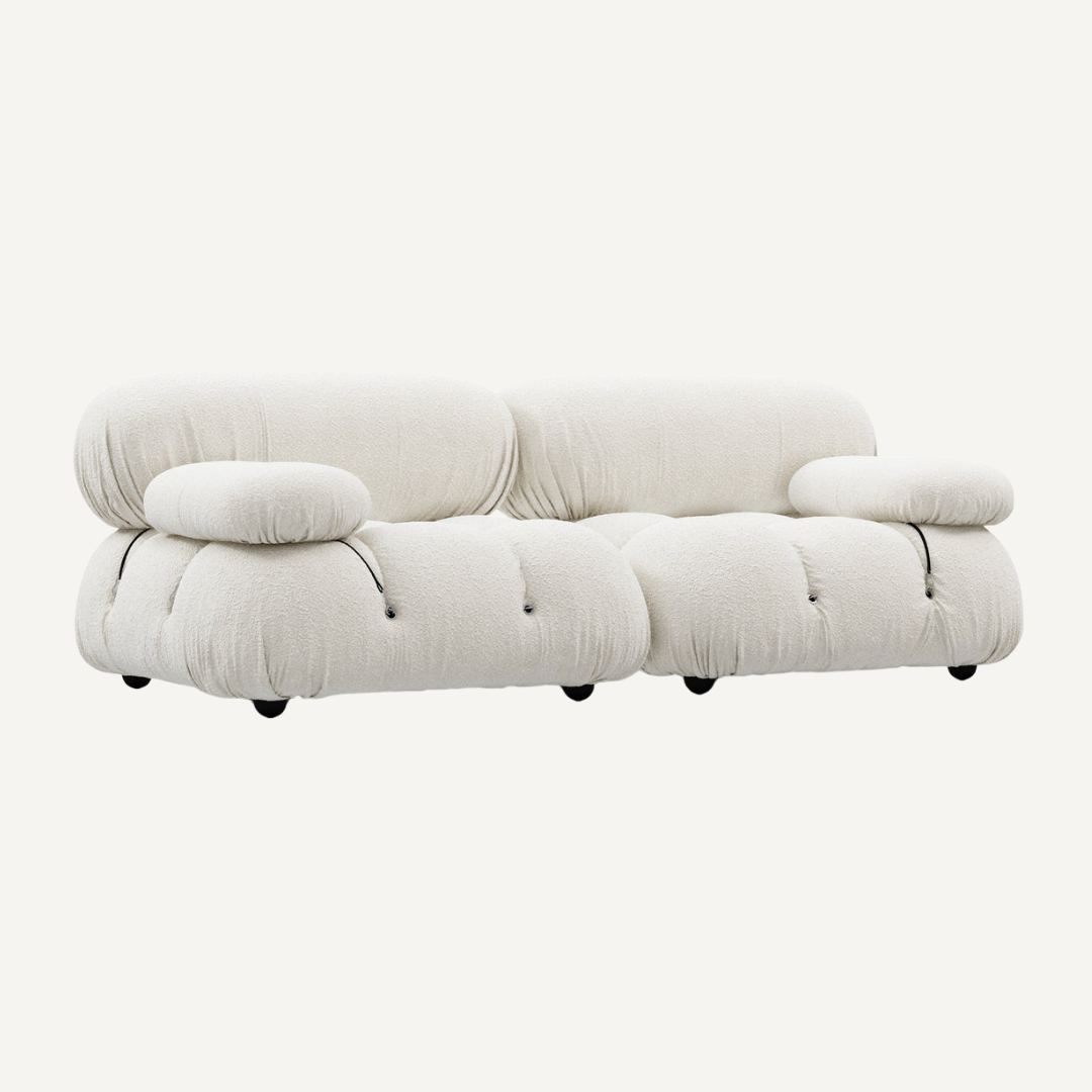 2-seater modular sofa with footrest - Camelia