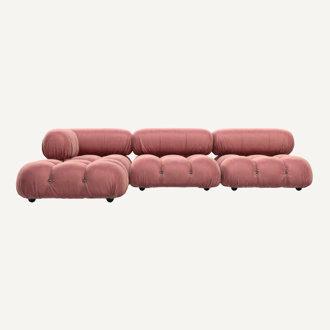 3-seater modular sofa with optional footrest - Camelia
