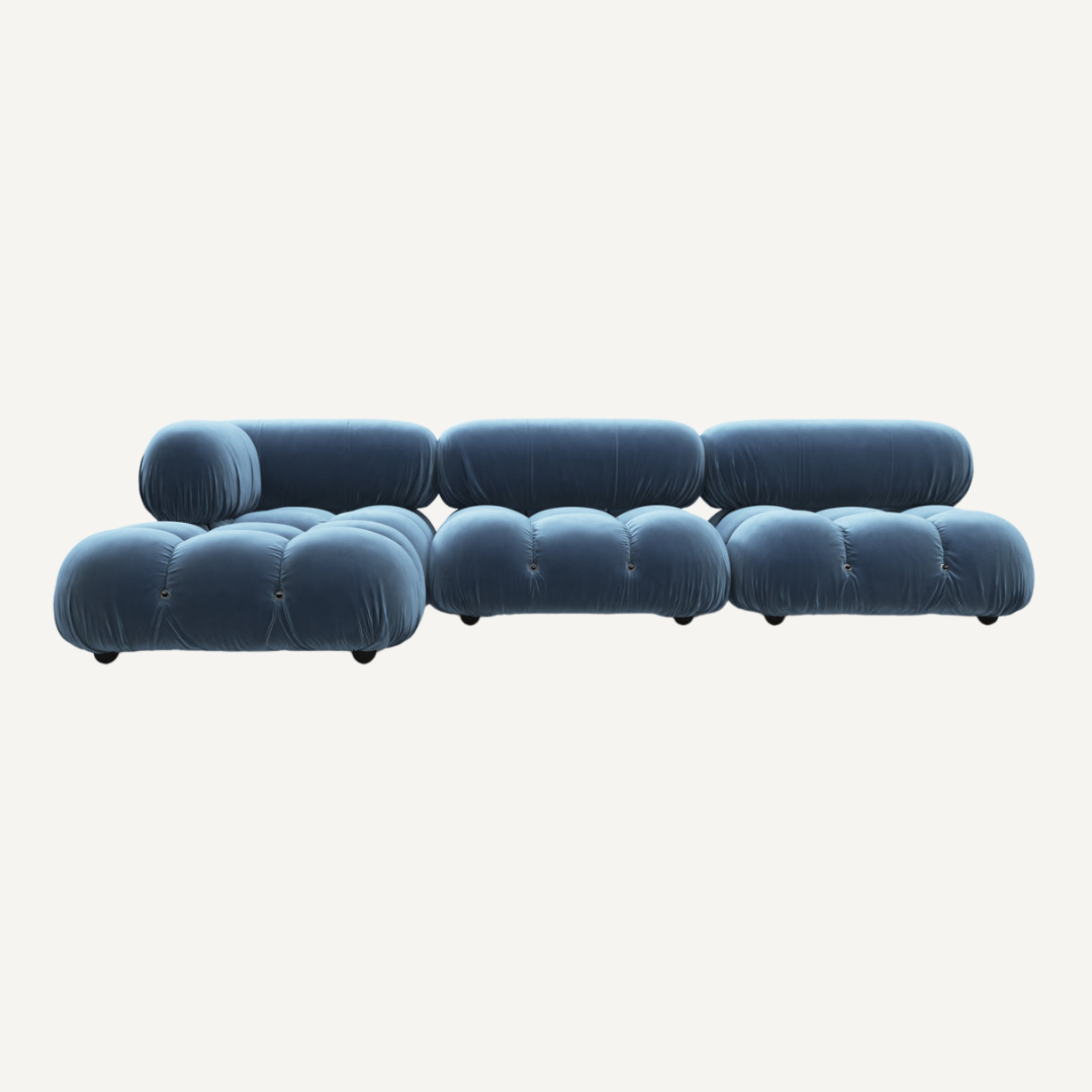3-seater modular sofa with optional footrest - Camelia