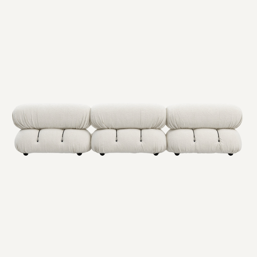 3-seater modular sofa with optional footrest - Camelia