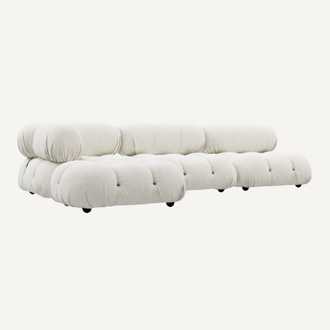 3-seater modular sofa with optional footrest - Camelia