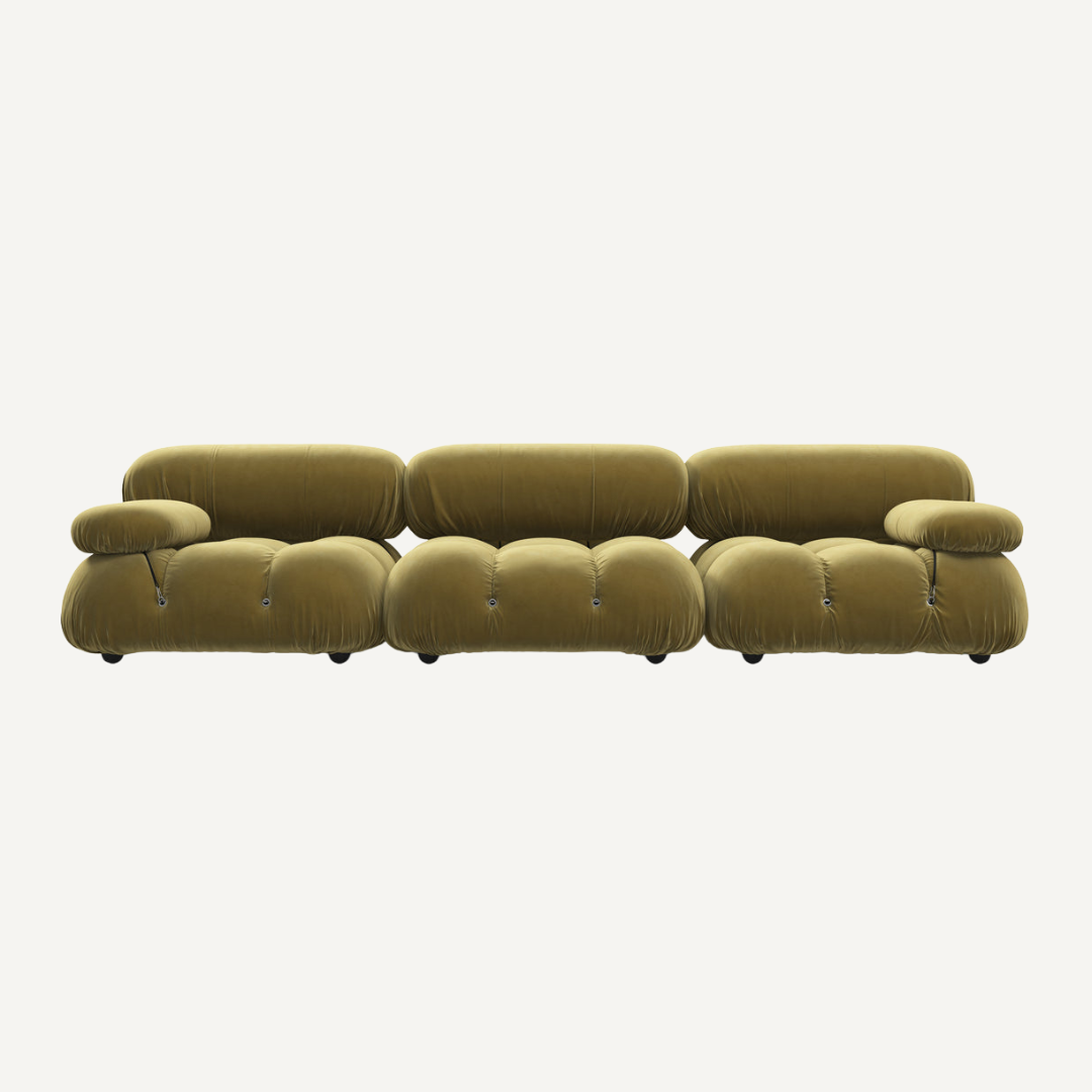 3-seater modular corner sofa with footrest - Camelia