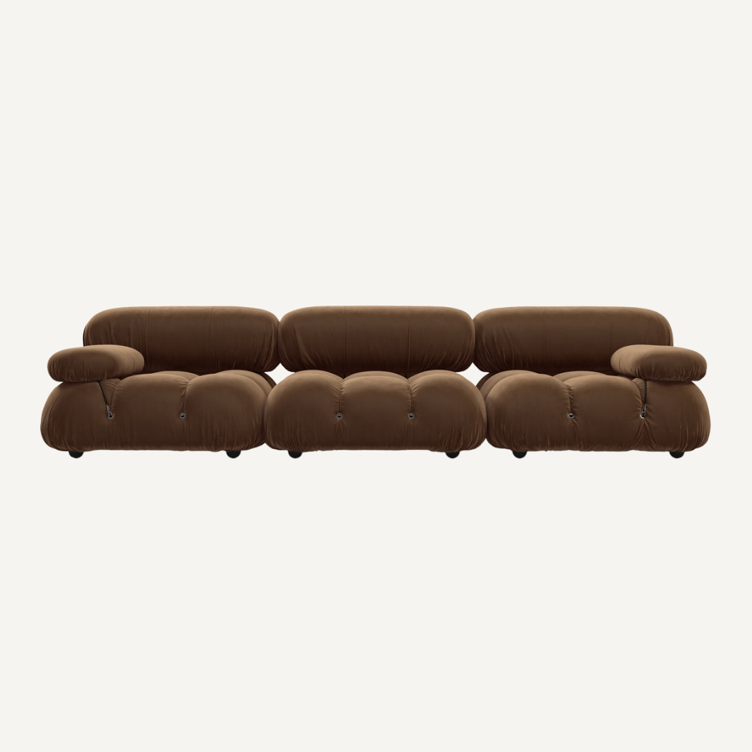 3-seater modular corner sofa with footrest - Camelia