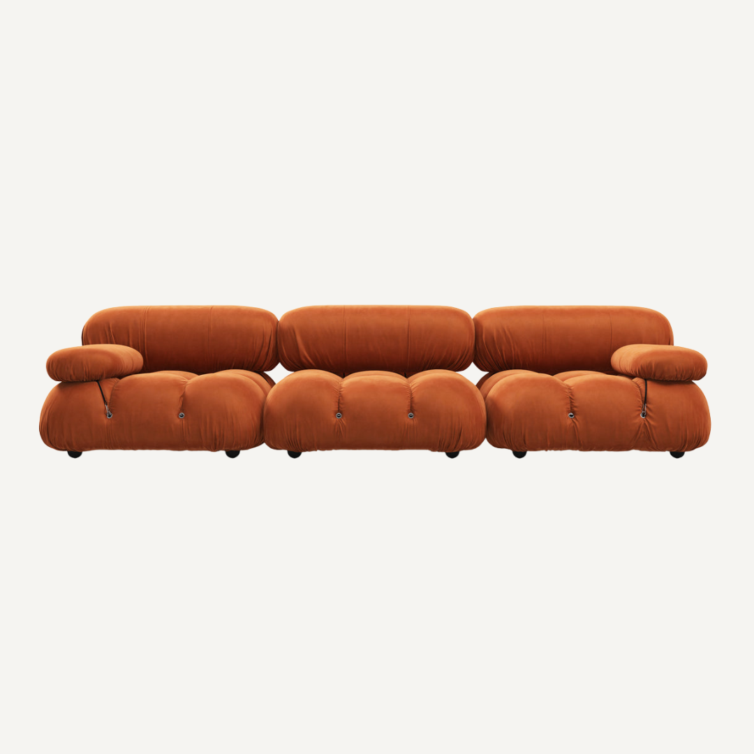 3-seater modular corner sofa with footrest - Camelia