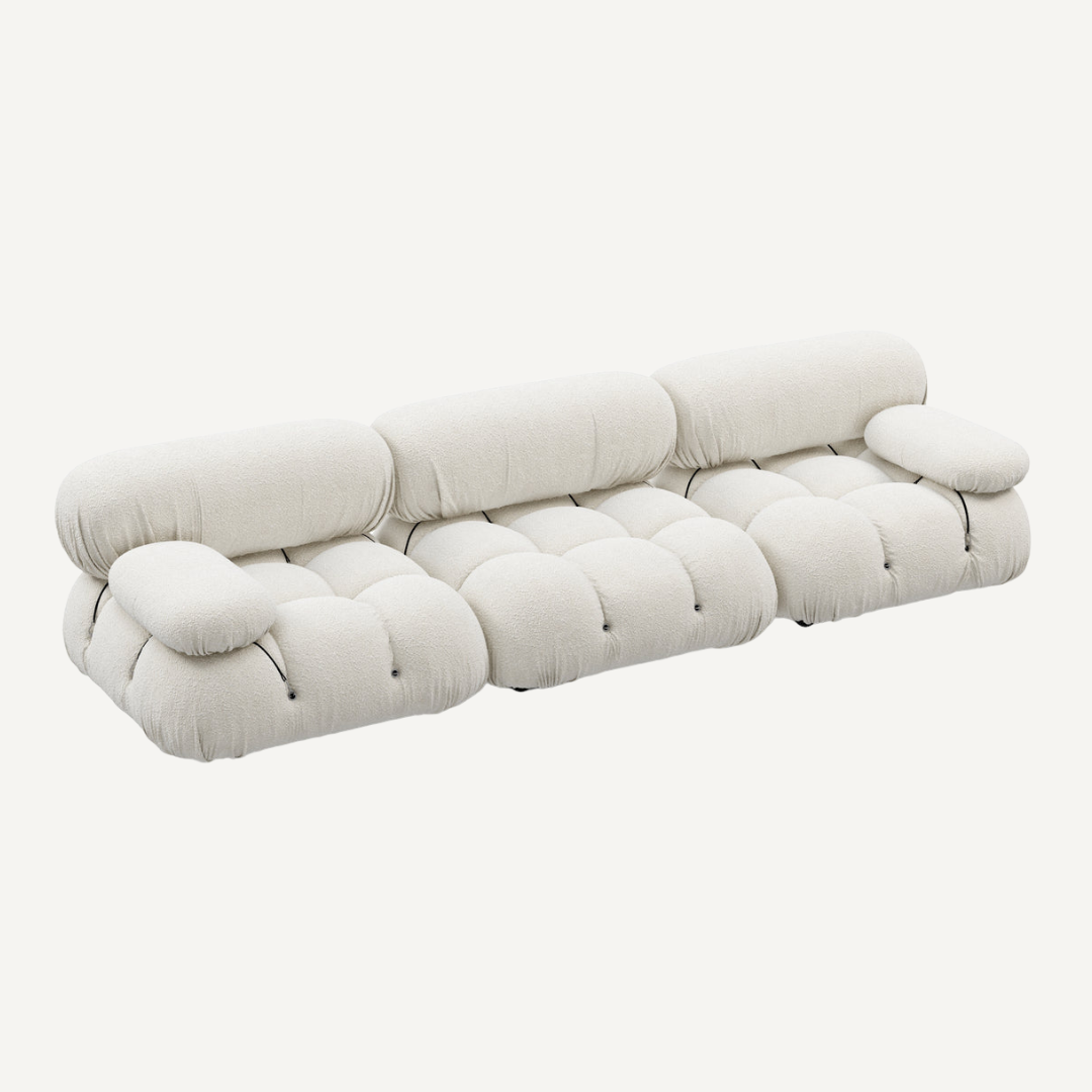 3-seater modular corner sofa with footrest - Camelia