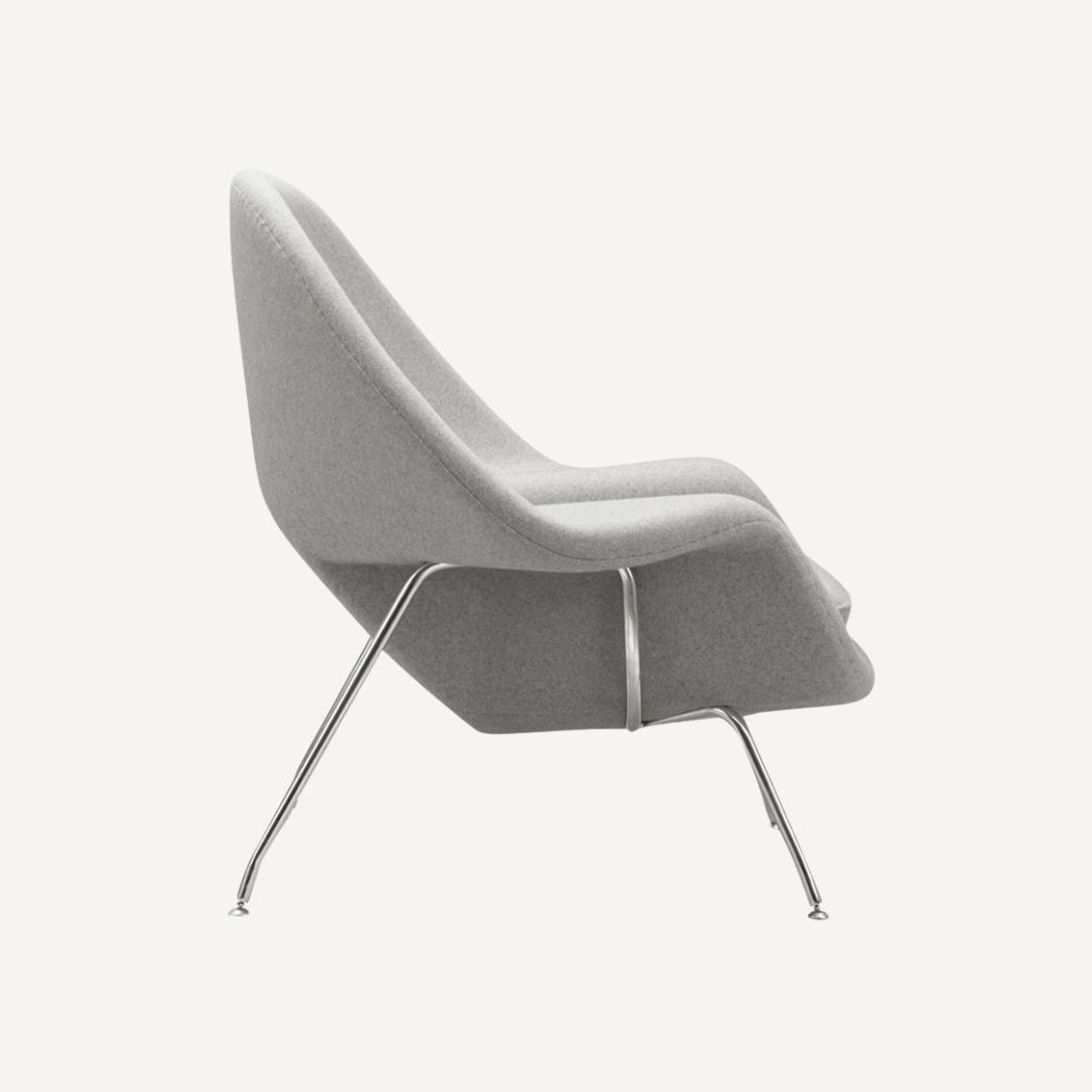 Womb armchair with Footrest