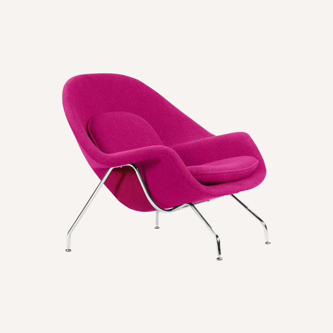 Womb armchair with Footrest