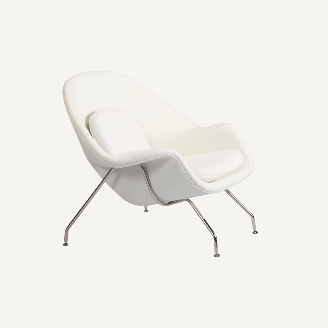 Womb armchair with Footrest