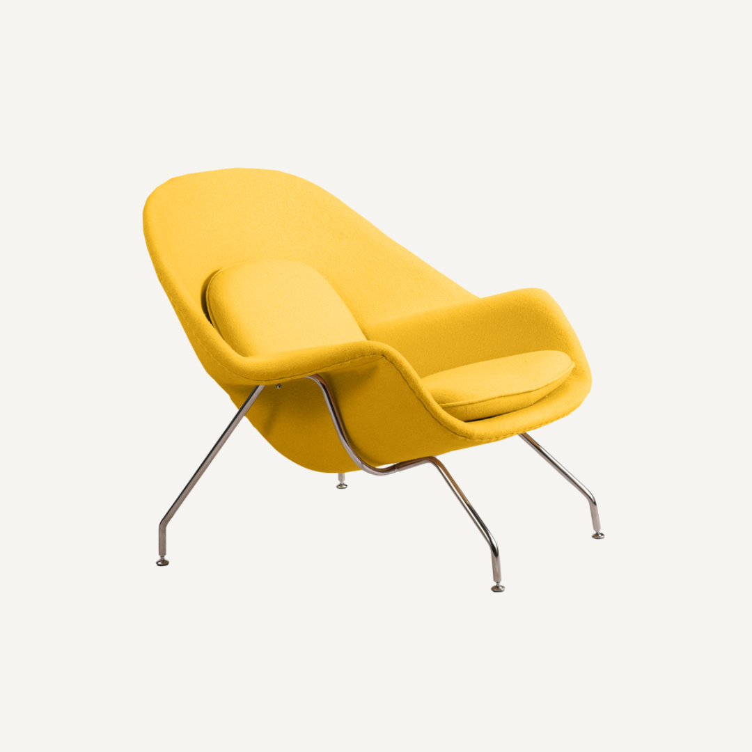 Womb armchair with Footrest
